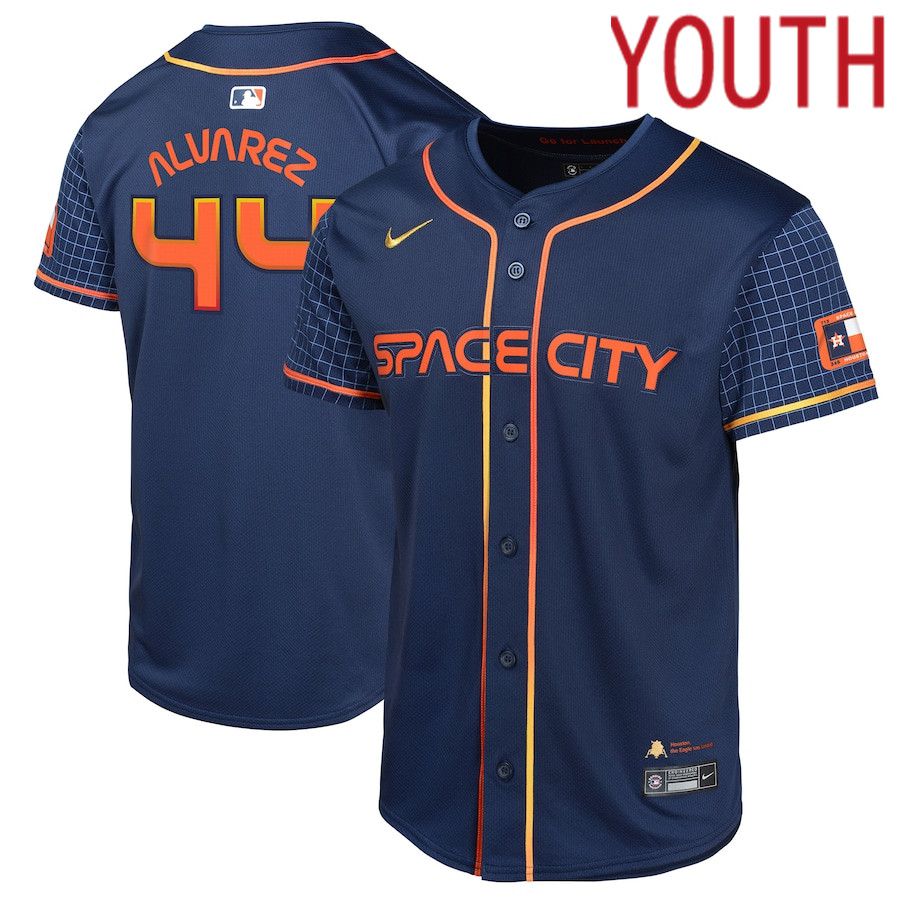 Youth Houston Astros 44 Yordan Alvarez Nike Navy City Connect Limited Player MLB Jersey